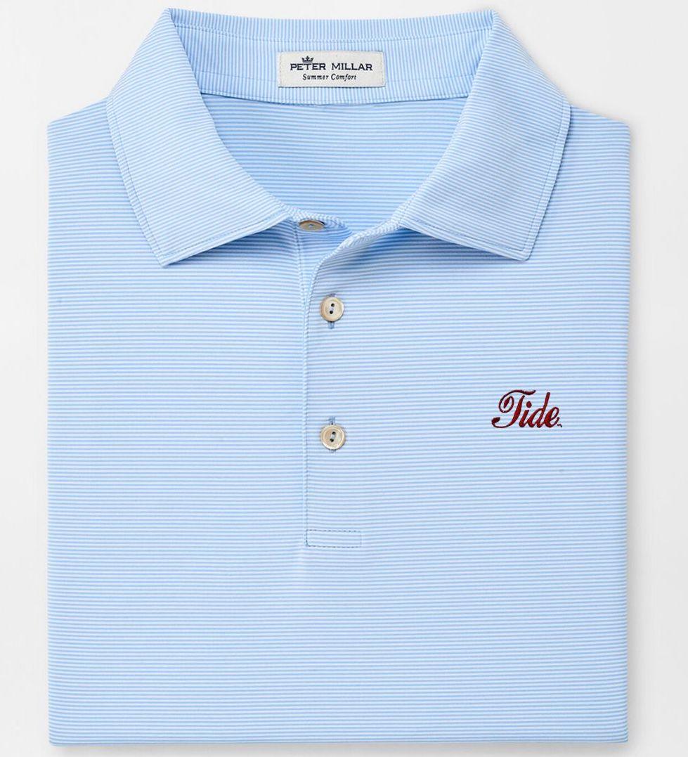 Peter Millar Jubilee Polo- Cottage Blue (Tide Script) – The Shirt Shop