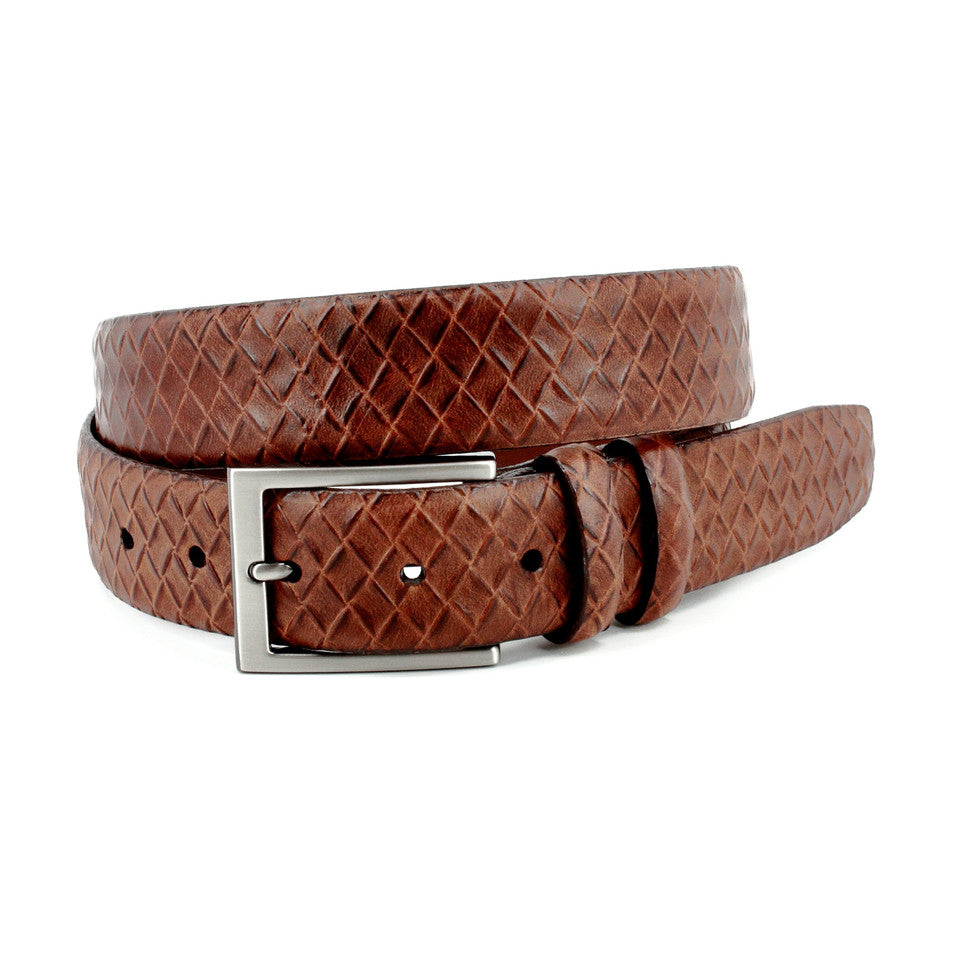 Torino 35MM Woven Italian Calf Satin Belt