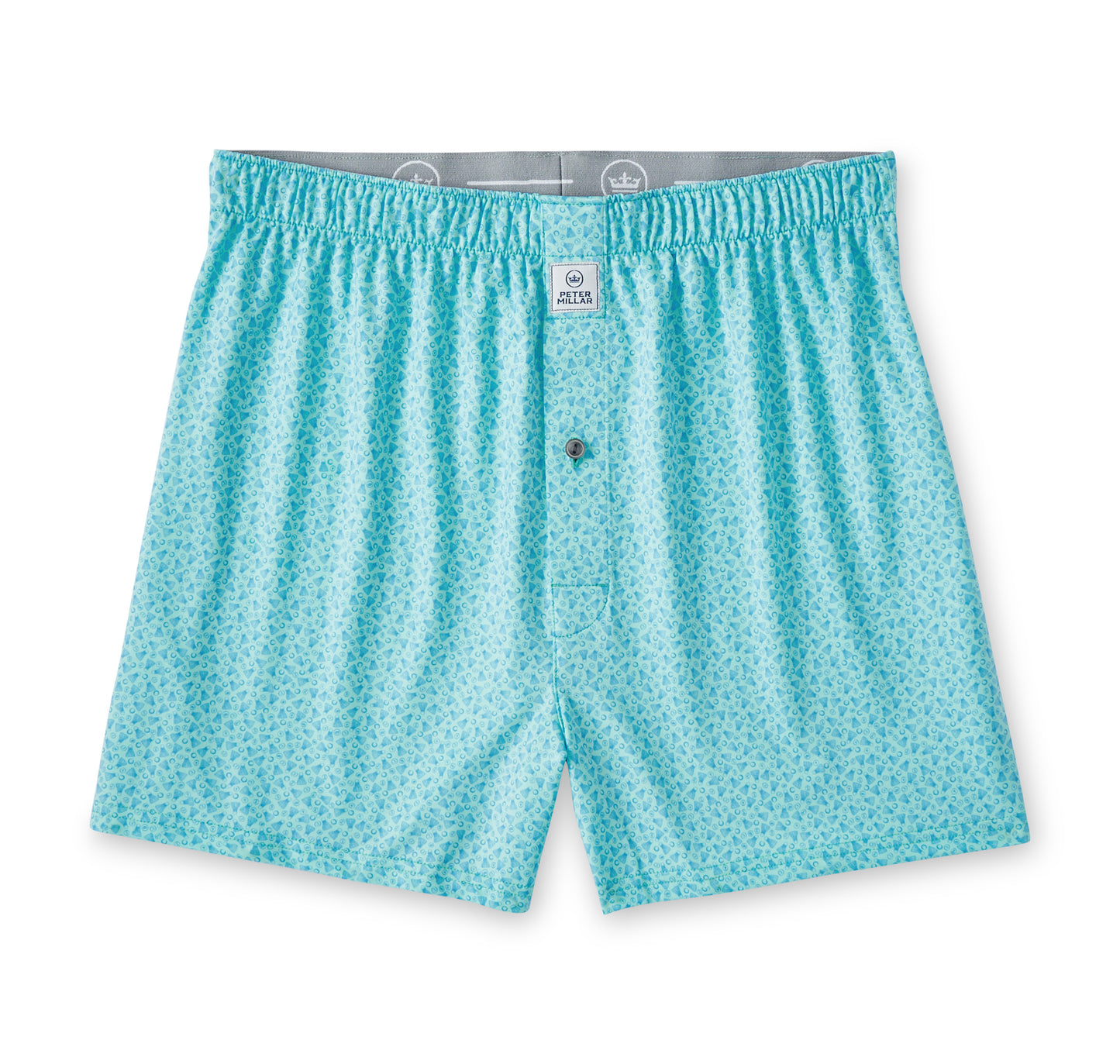 Peter Millar Birdie Time Performance Boxer Short - Cabana Blue