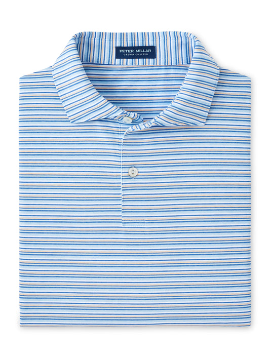 Peter Millar Octave Performance Jersey Polo - Blue Frost