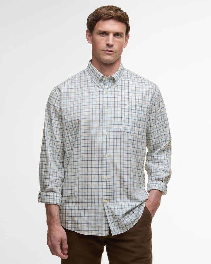 Barbour Ashton Regular Long Sleeve Shirt- Mallard Green