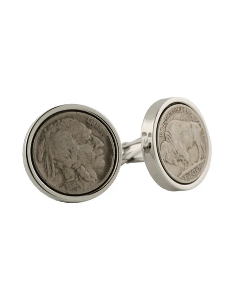 David Donahue Sterling Silver Nickel Cufflinks