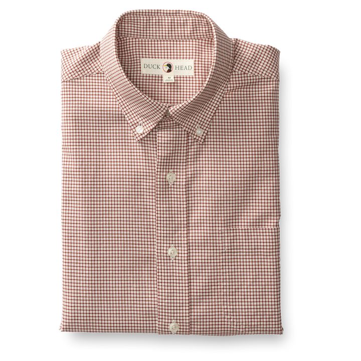 Duck Head Lowery Plaid Cotton Oxford Sport Shirt 2 Colors