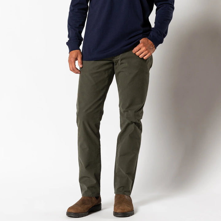 Duck Head Weldon Five-Pocket Pant- Deep Olive