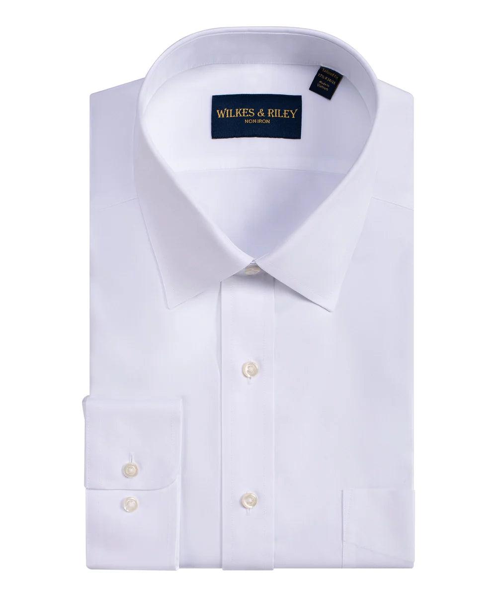 Wilkes & Riley Spread Collar Dress Shirt (White)
