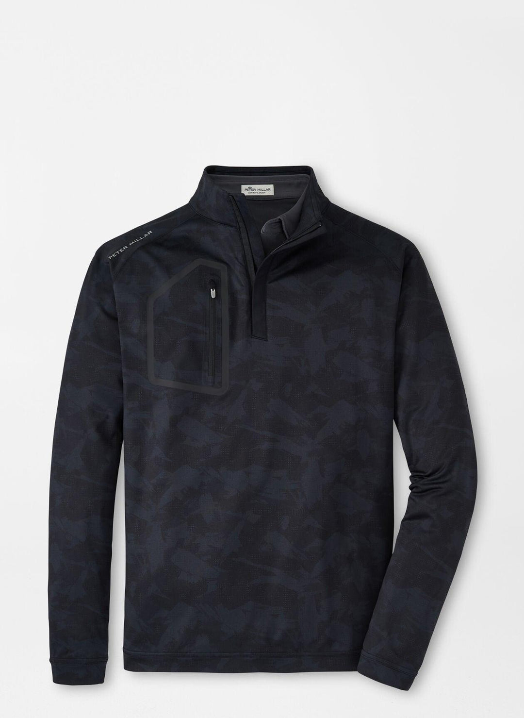 Peter Millar Forge Brushstroke Camo Quarter Zip
