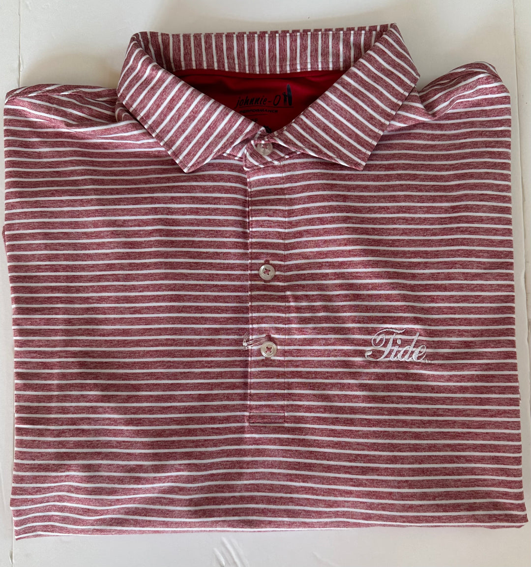 Johnnie-O Clipper Polo- Crimson (Tide Script)