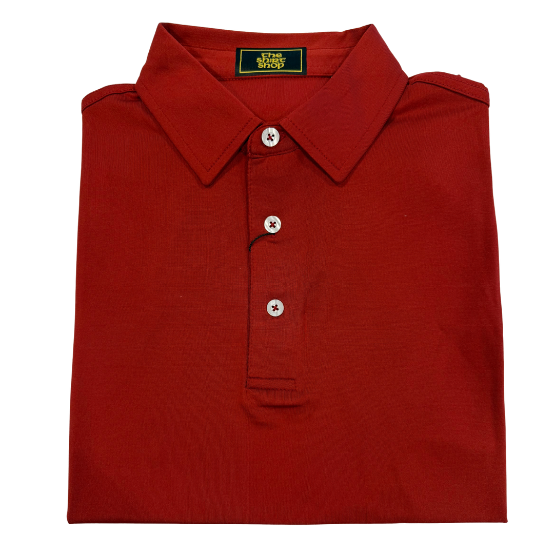 The Shirt Shop Solid Polo- Crimson