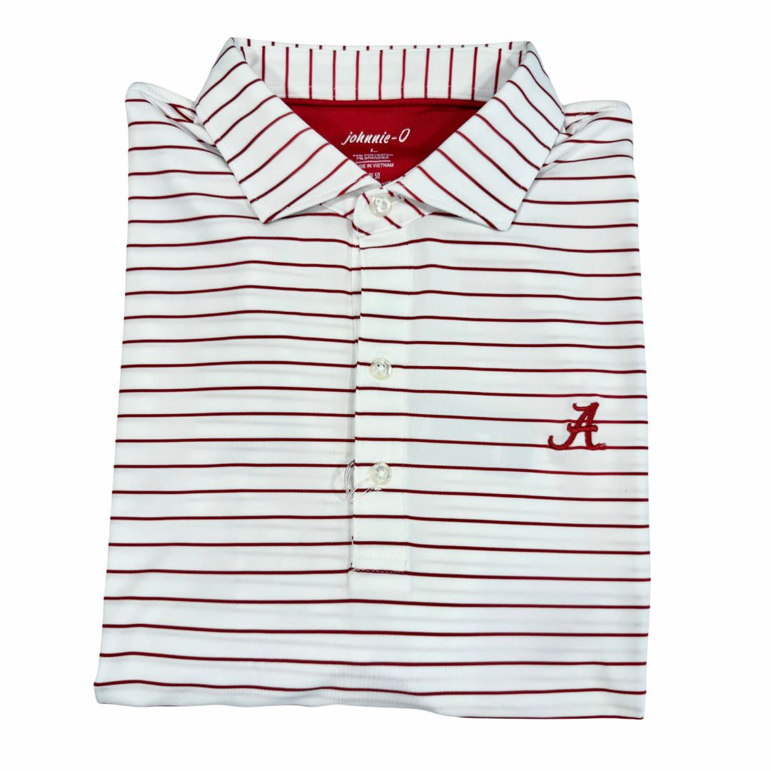 Johnnie-O Newton Polo- White (Script A)