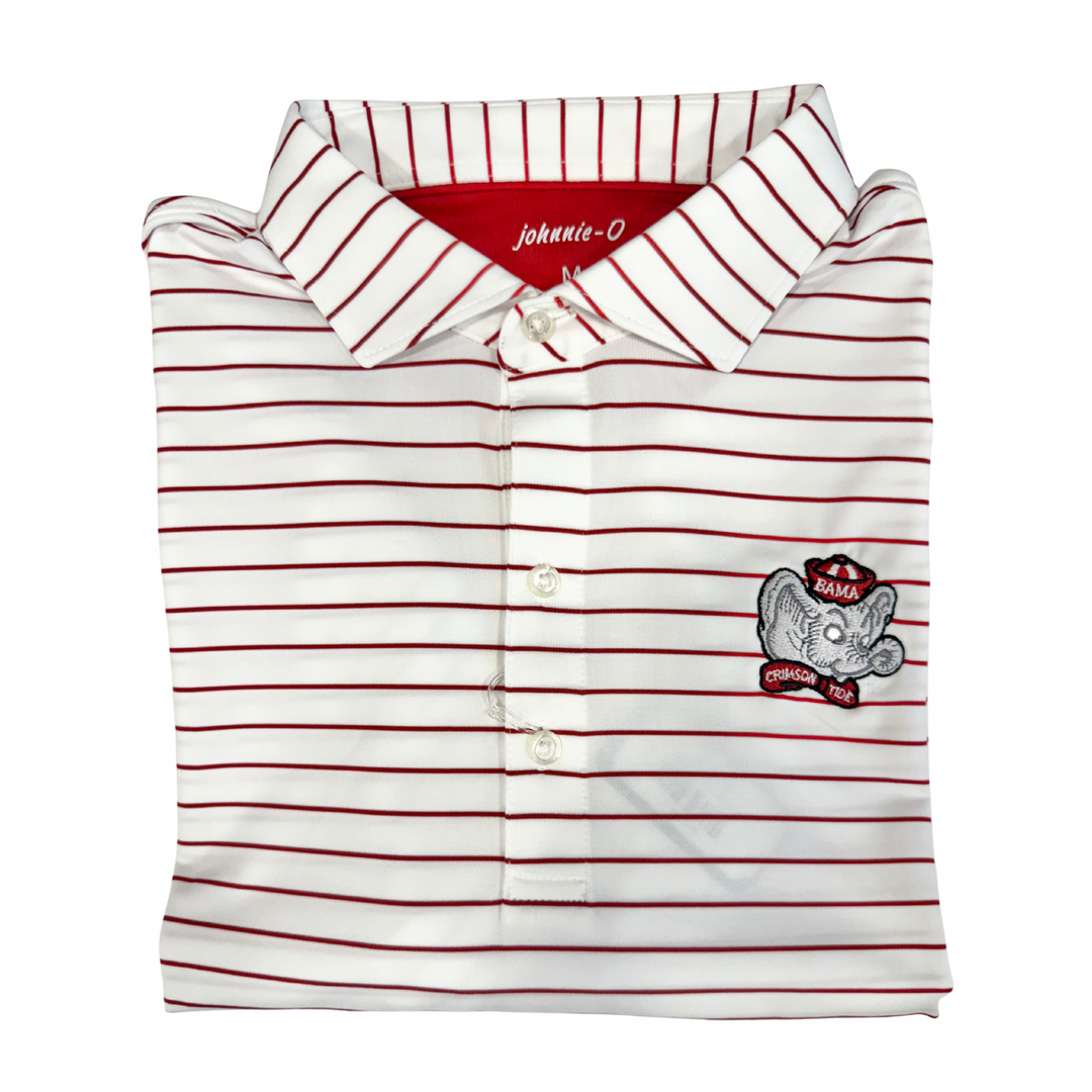 Johnnie-O Newton Polo- White (Sailor AL)