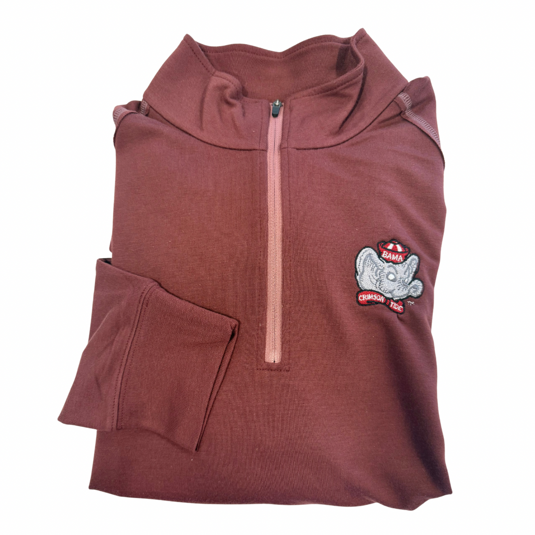 Toes on the Nose Merlot SeaSilk Quarter Zip (Sailor AL)