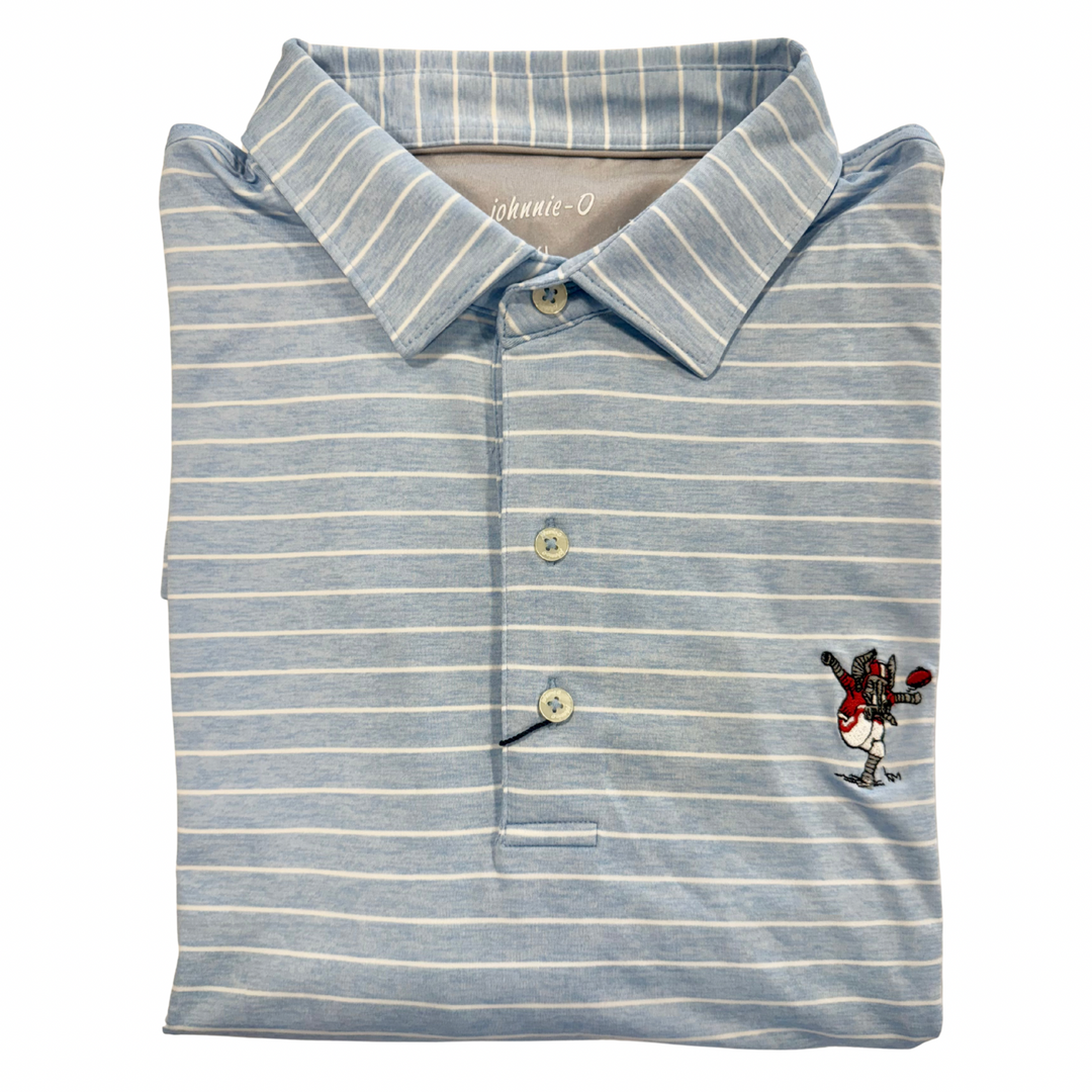 Johnnie-O Newton Polo- Gulf Blue (Kickin' AL)