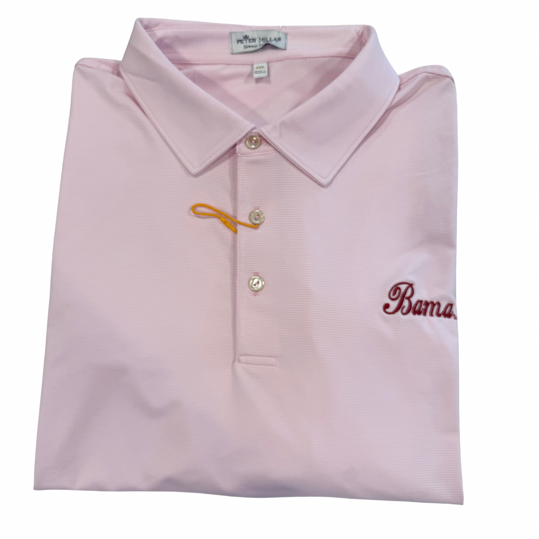 Peter Millar Jubilee Polo- Palmer Pink (Bama Script)