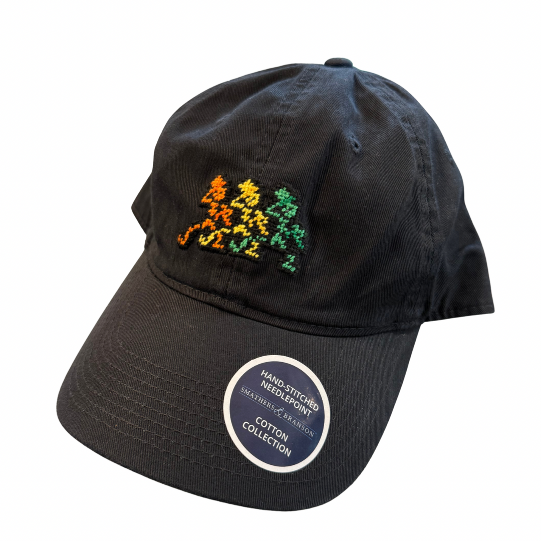 Smathers & Branson Needle Point Hat- Grateful Dead Dancing Skeletons (Black)