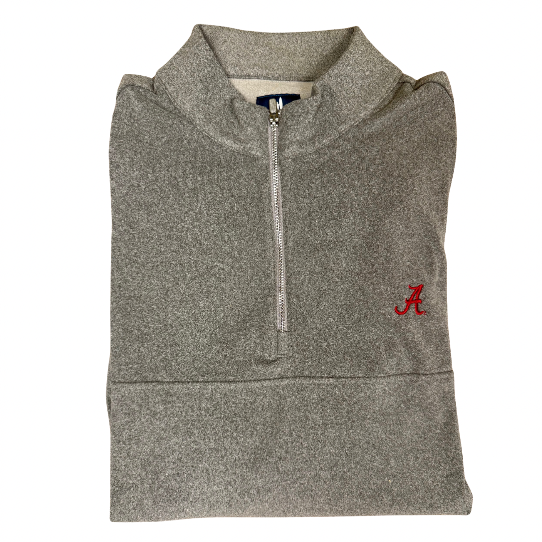 Johnnie- O Mikey Performance 1/4 Zip Pullover- Smoke (Script "A")