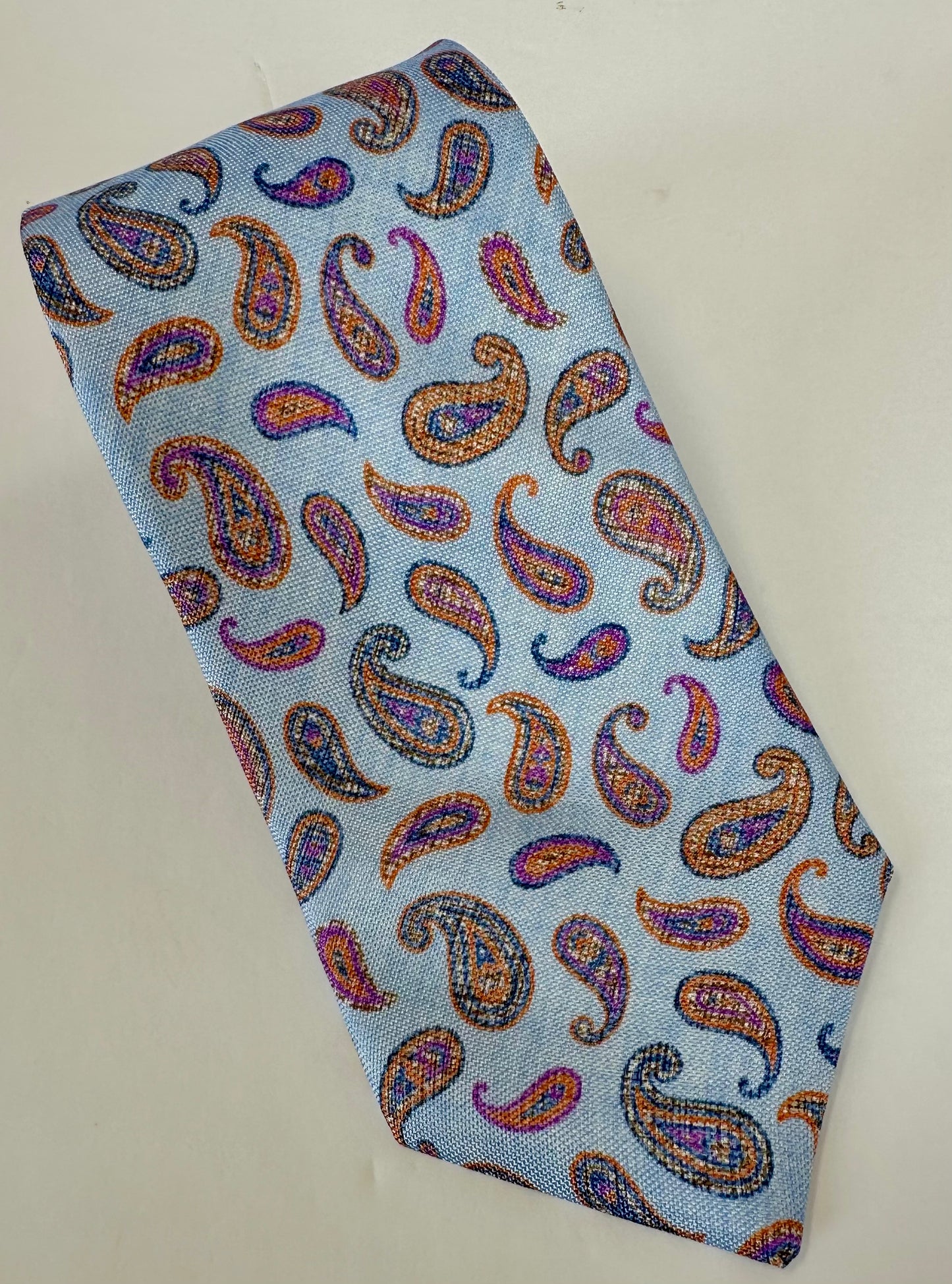 R. Hanauer Tie - Light Blue Alfred Pine