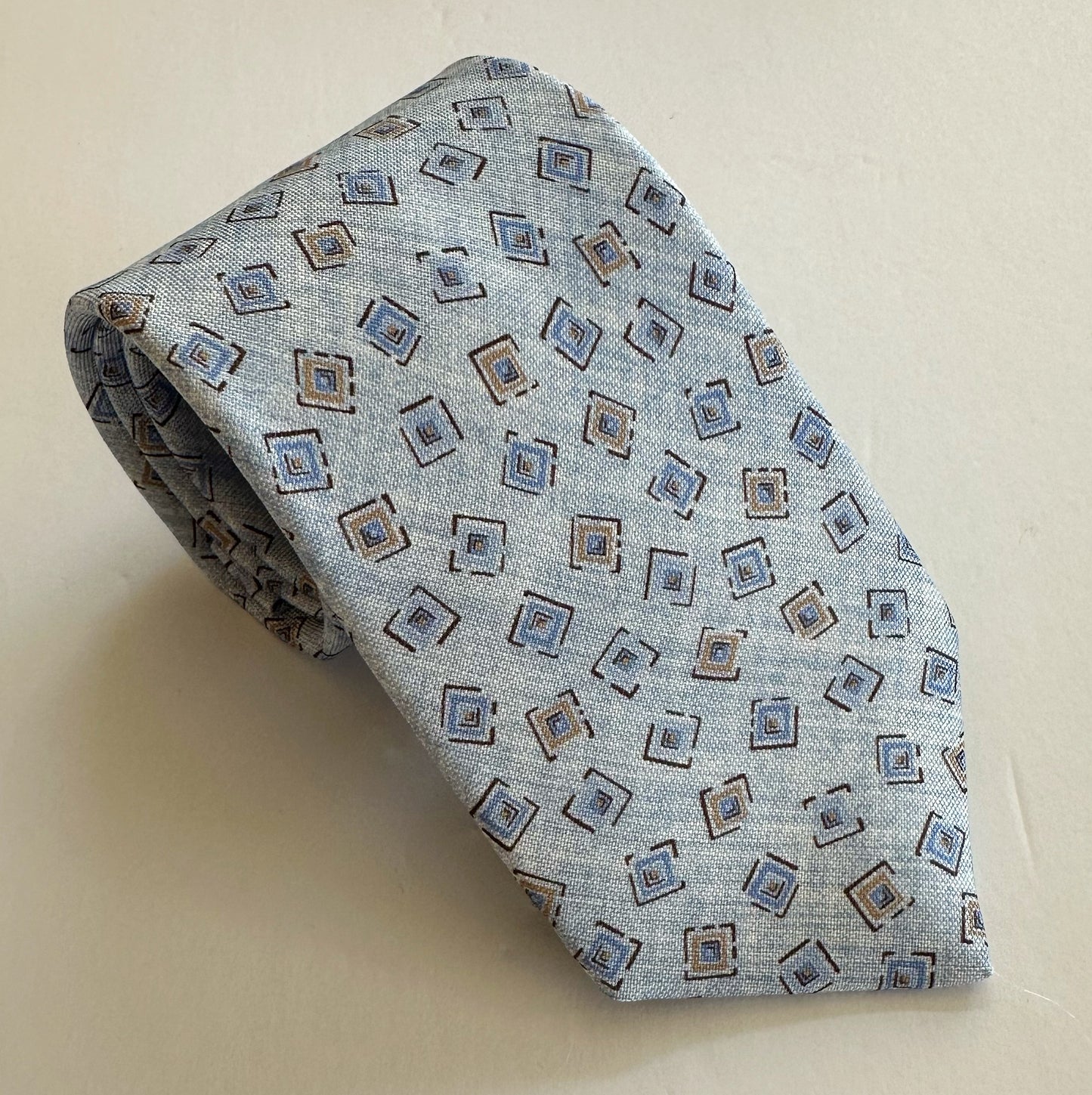R. Hanauer Tie - Light Blue Brinkley Medallion