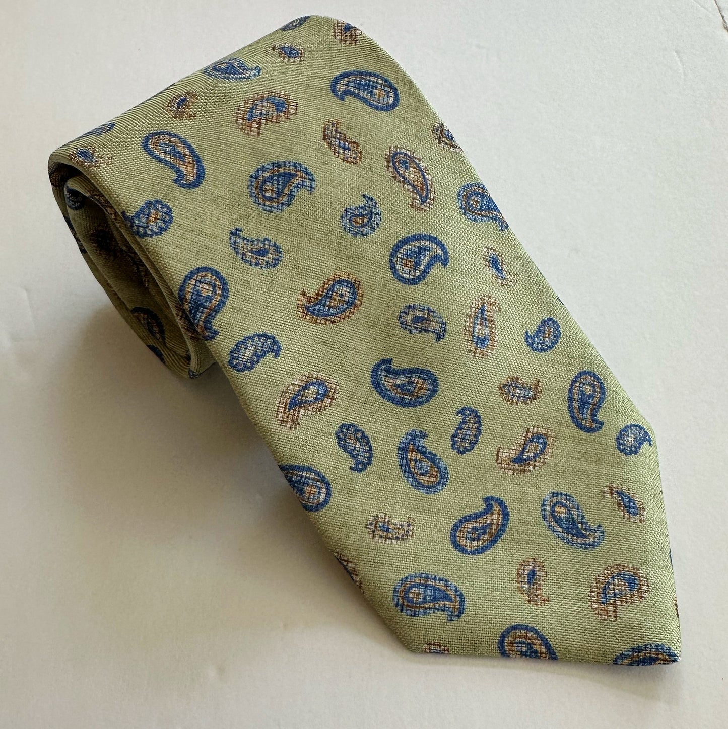 R. Hanauer Tie - Green Corina Pine