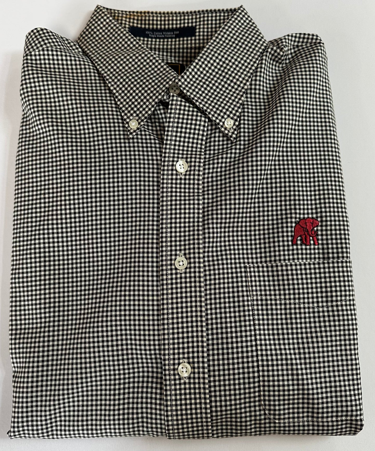 The Shirt Shop Black Mini Check Button Down (TSS Elephant)