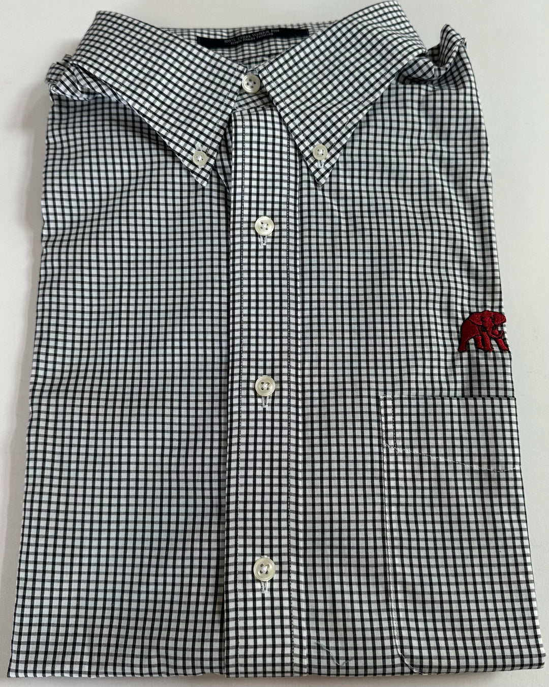 The Shirt Shop Wrinkle Free Button Down- Black Grid (Shirt Shop Elephant)