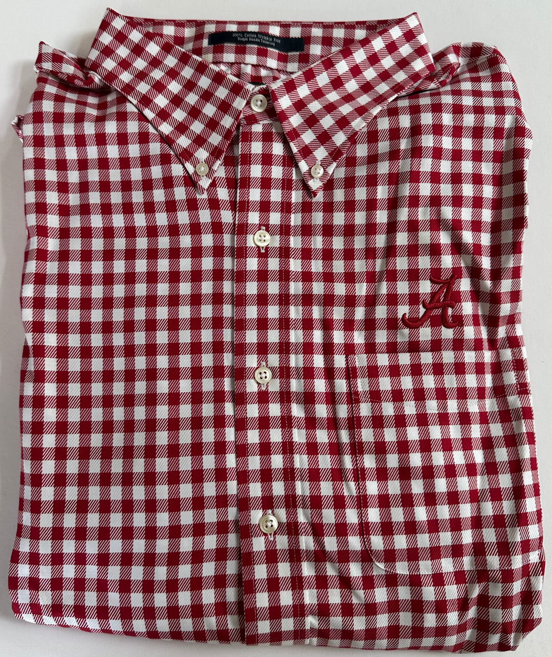 The Shirt Shop Wrinkle Free Button Down- Red Checker (Script A)