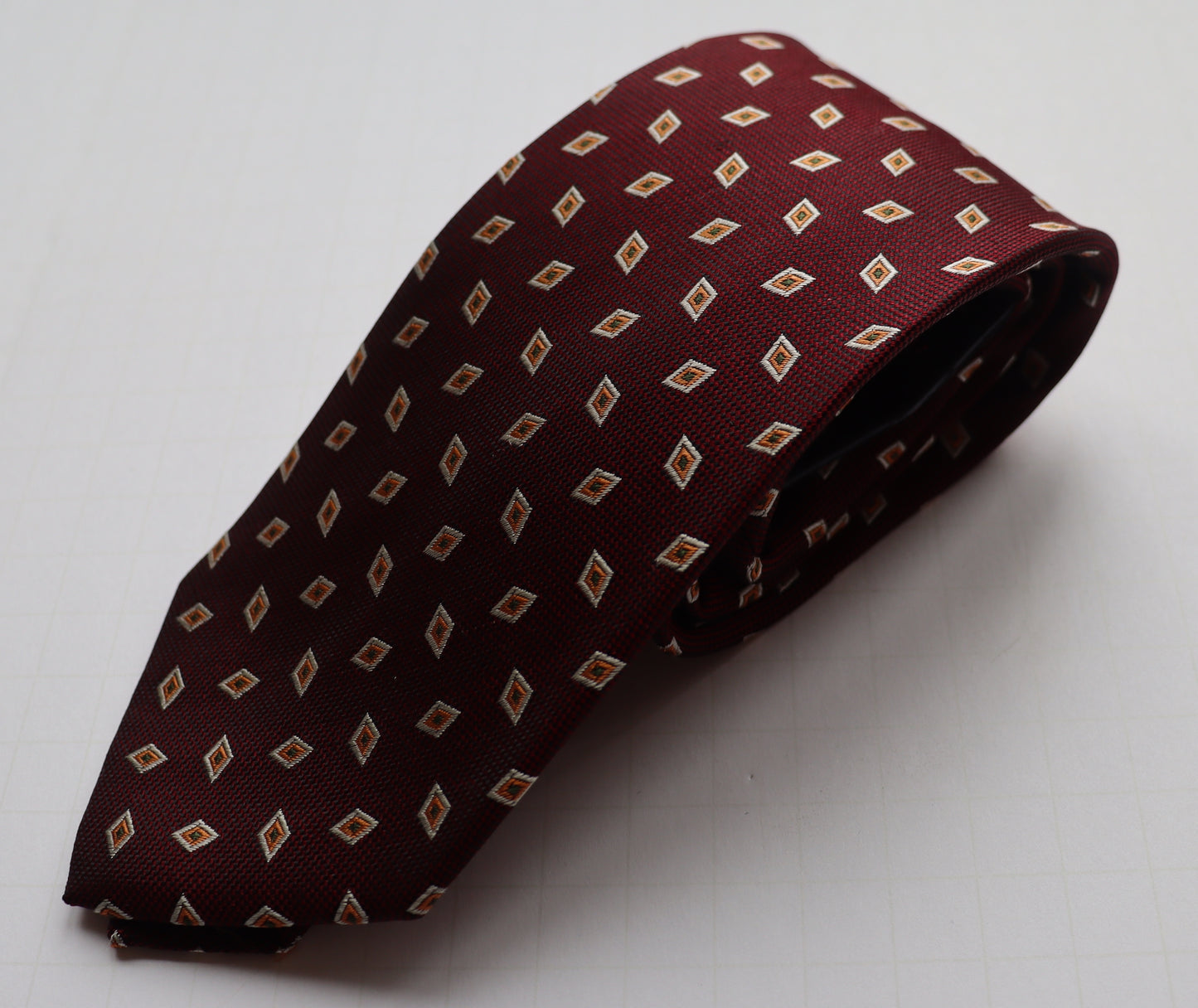 The Shirt Shop Tie - Maroon w/ Diamonds