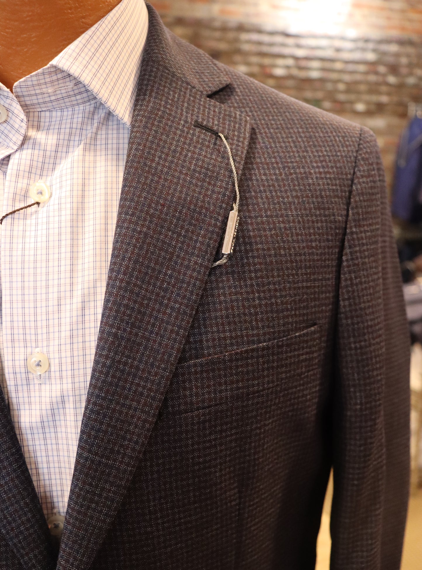Michael Kors Navy/Plum Plaid Sport Coat