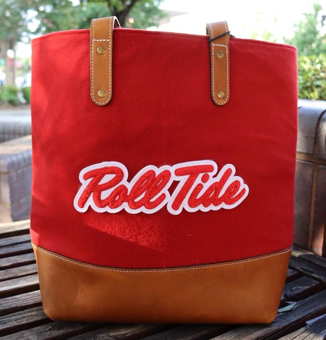 gear 2 roll Alabama Crimson Tide “Roll Tide” Cream Tote Bag