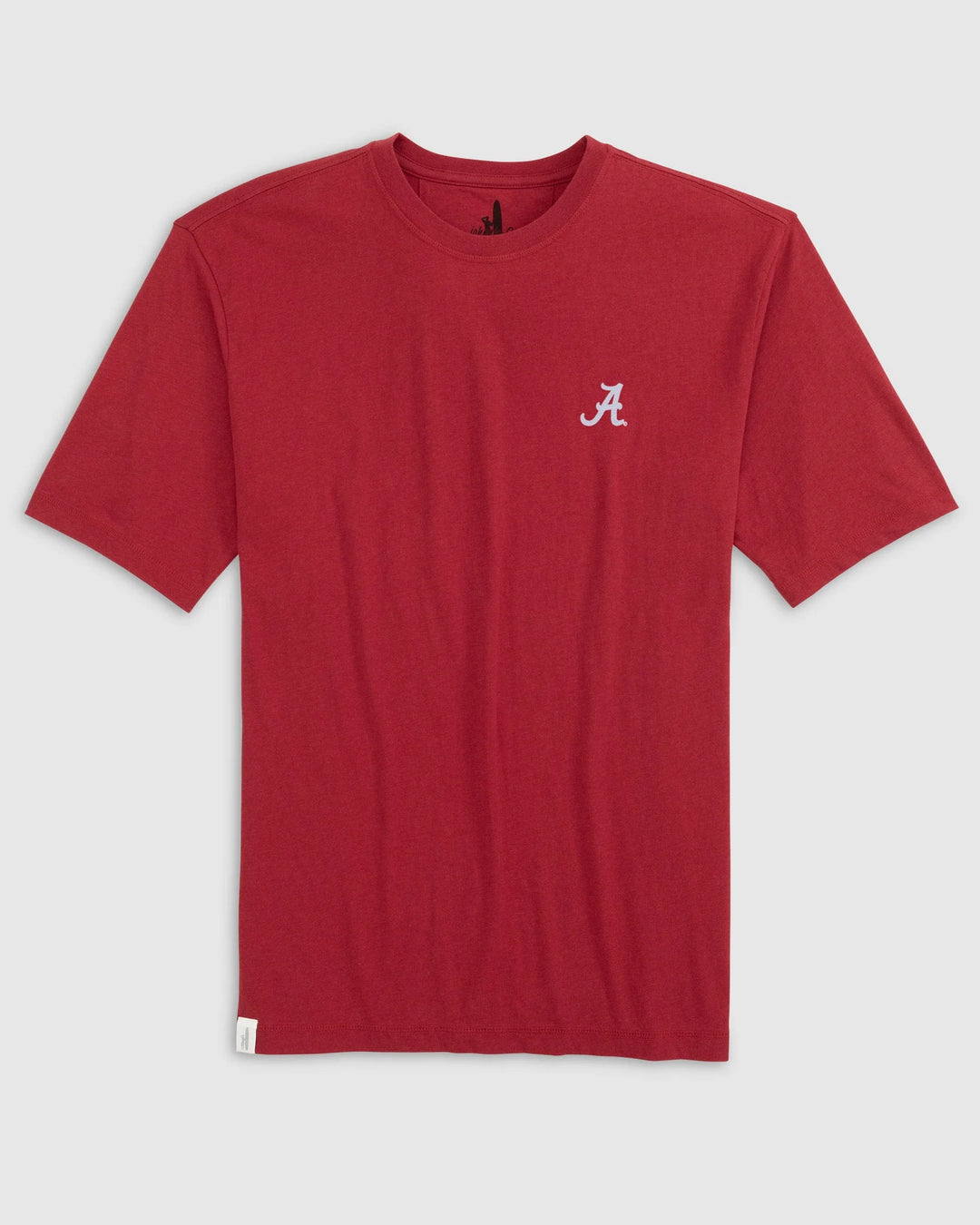Johnnie-O Heathered Spencer Cotton T-Shirt- Crimson (Script "A")