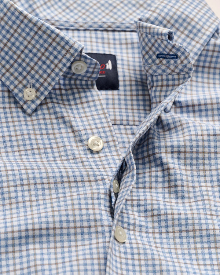 Johnnie-O Koby Everyday Performance Button Down Shirt- Navy