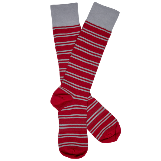 DeadSoxy Crimson Double Stripe Socks