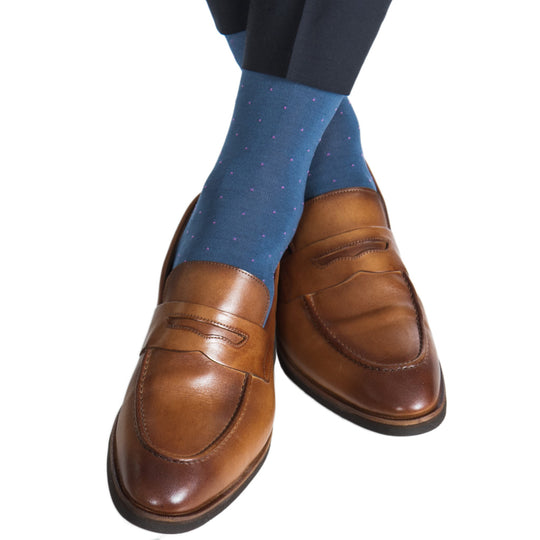 The Shirt Shop Pin Dot Cotton Dress Sock