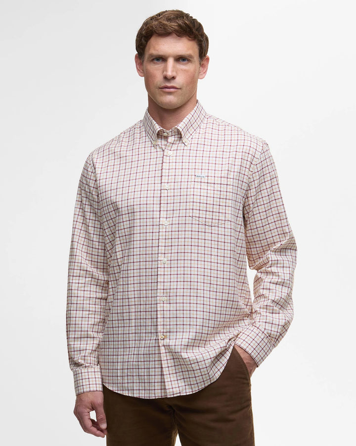 Barbour Preston Regular Long Sleeve Shirt- Fired Brick