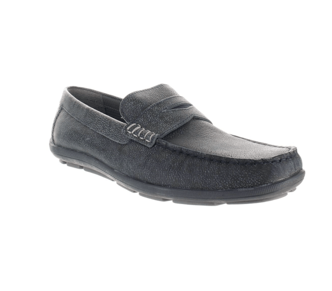 Johnnie-O Laguna Penny Suede Loafer- Gray