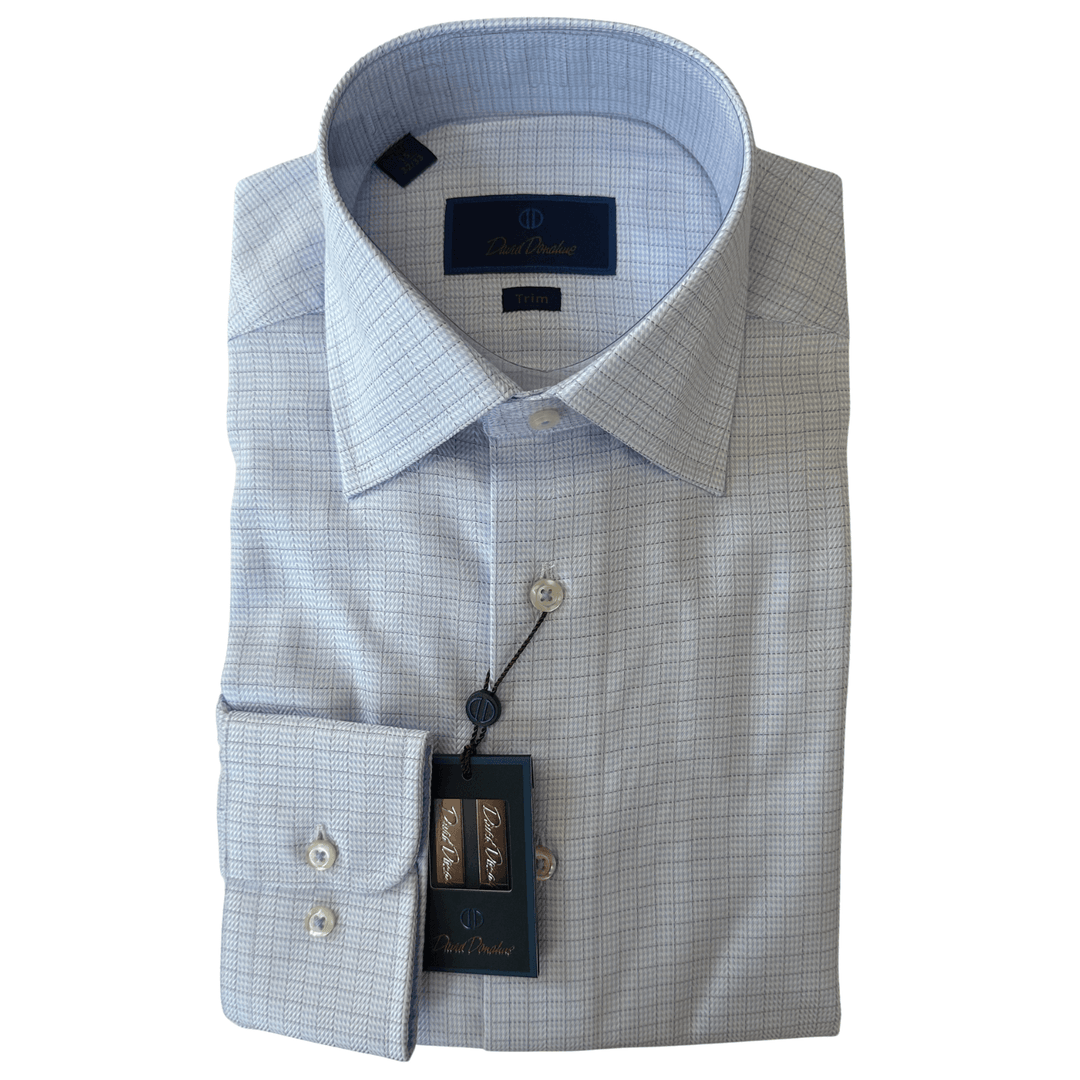 David Donahue Sky & Berry Dress Shirt (Trim Fit)
