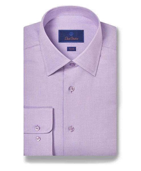 David Donahue Lilac Micro Dobby Dress Shirt (Trim Fit)