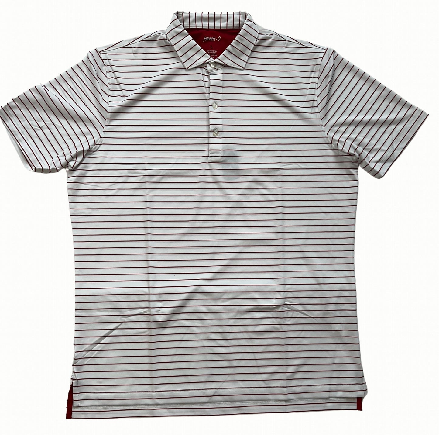 Johnnie-O Newton Polo (White/Crimson)