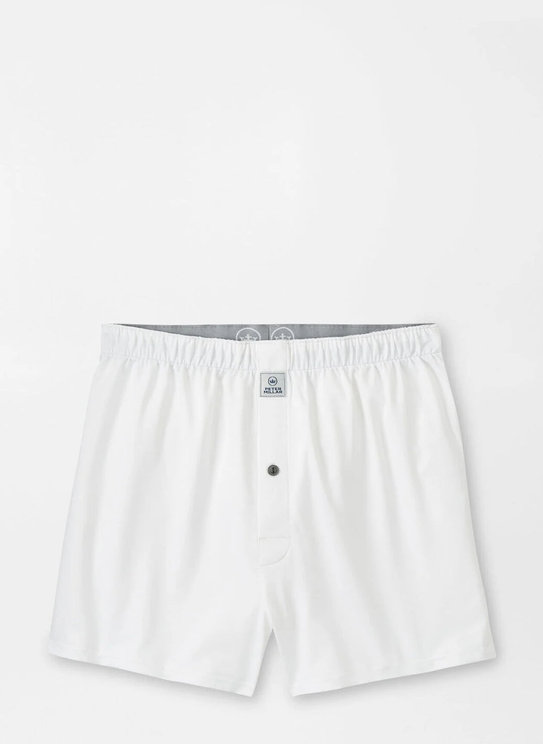 Peter Millar Bold Stretch Jersey Boxer- White
