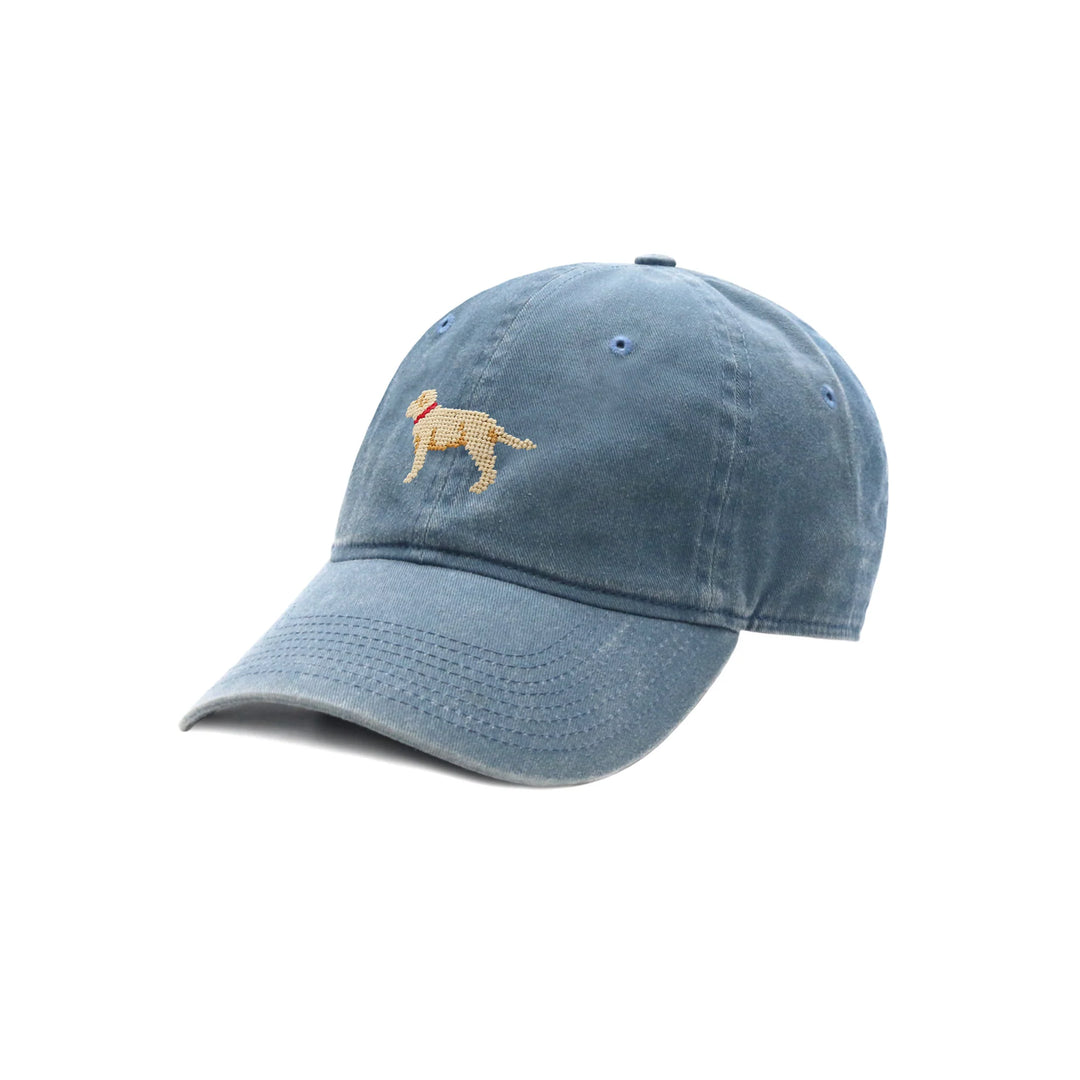 Smathers & Branson Needle Point Hat- Yellow Lab (Steel Blue)