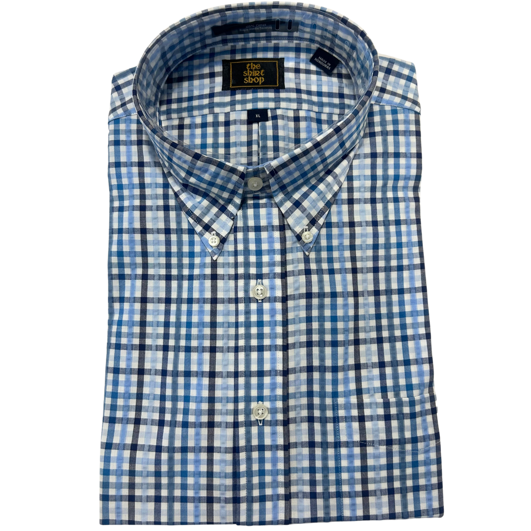 The Shirt Shop Seersucker Wrinkle Free Button Down - Alwyn