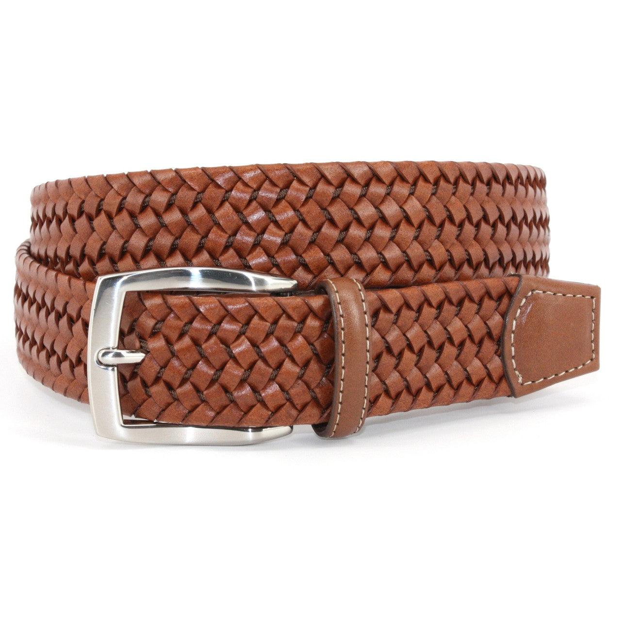 Torino 35MM Cognac Woven Stretch Belt