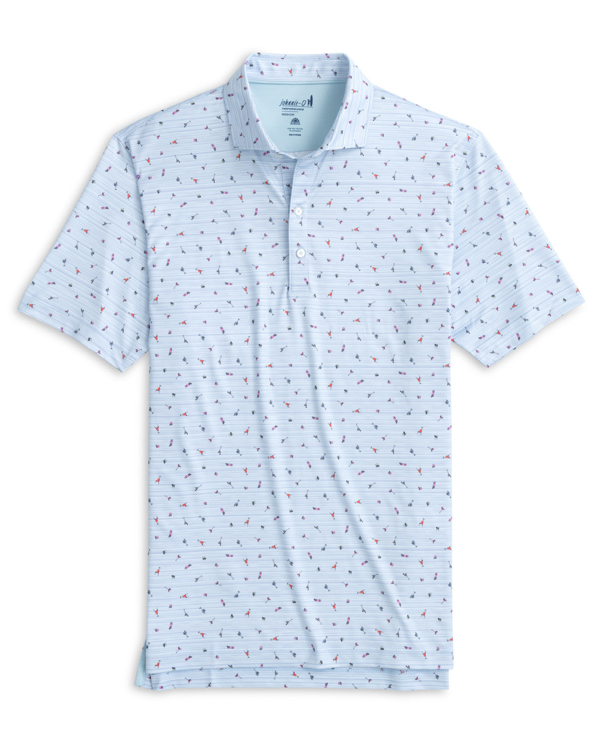 Johnnie-O Waldorf Performance Jersey Polo - Iceberg