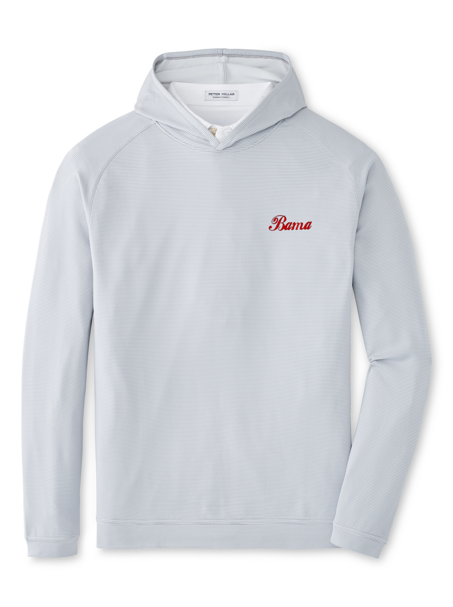 Peter Millar Pine Sugar Stripe Hoodie (Bama Script)