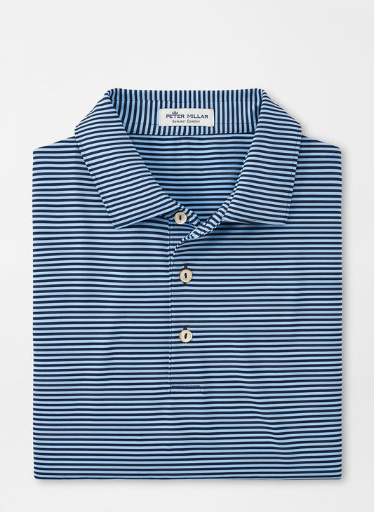 Peter Millar Hales Performance Polo - Navy/Cottage Blue