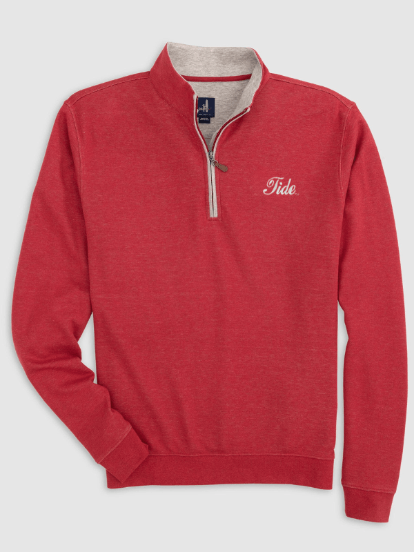 Johnnie-O Crimson Sully Quarter Zip (Tide Script)