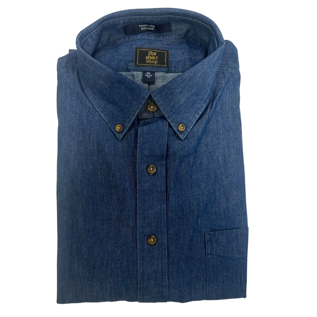 The Shirt Shop Wrinkle Free Button Down - Timber (Denim)