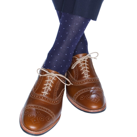 The Shirt Shop Pin Dot Cotton Dress Sock