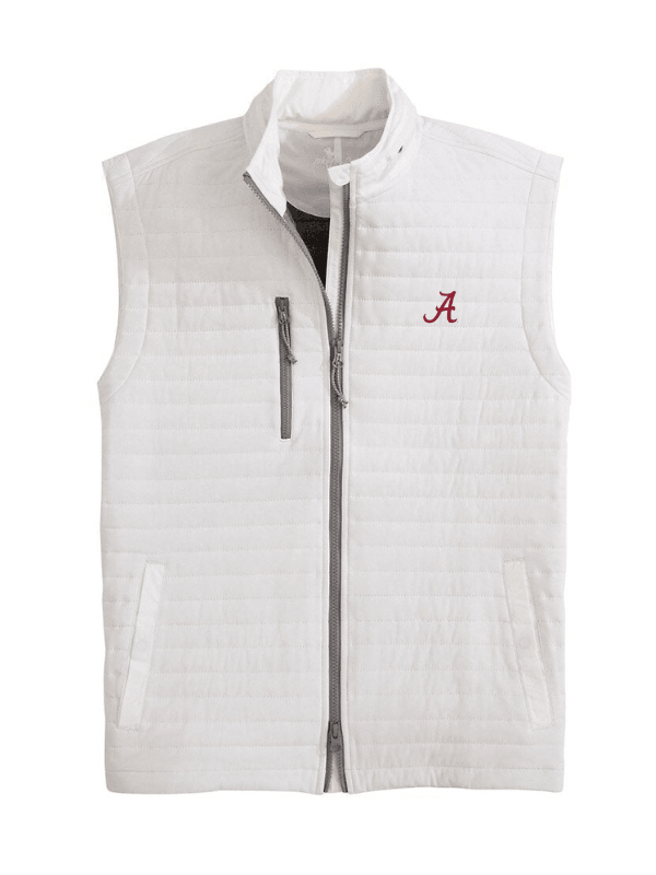 Johnnie-O Crosswind Vest- White (Script A)