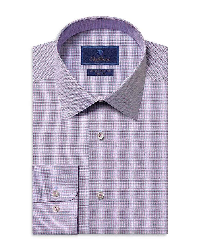 David Donahue Trim Fit Non-Iron Dress Shirt in Berry at Nordstrom, Size 16.5 - 36 David Donahue Trim Fit Non-Iron Dress Shirt in Berry at Nordstrom, Size 16.5 - 36
