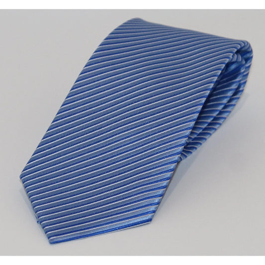 The Shirt Shop Tie - Royal/Sky Blue/White Stripe